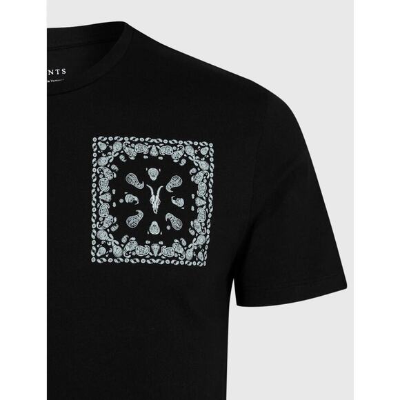 All Saints Badmanna Printed Tee Shirt In Black Size Small - Picture 2 of 12